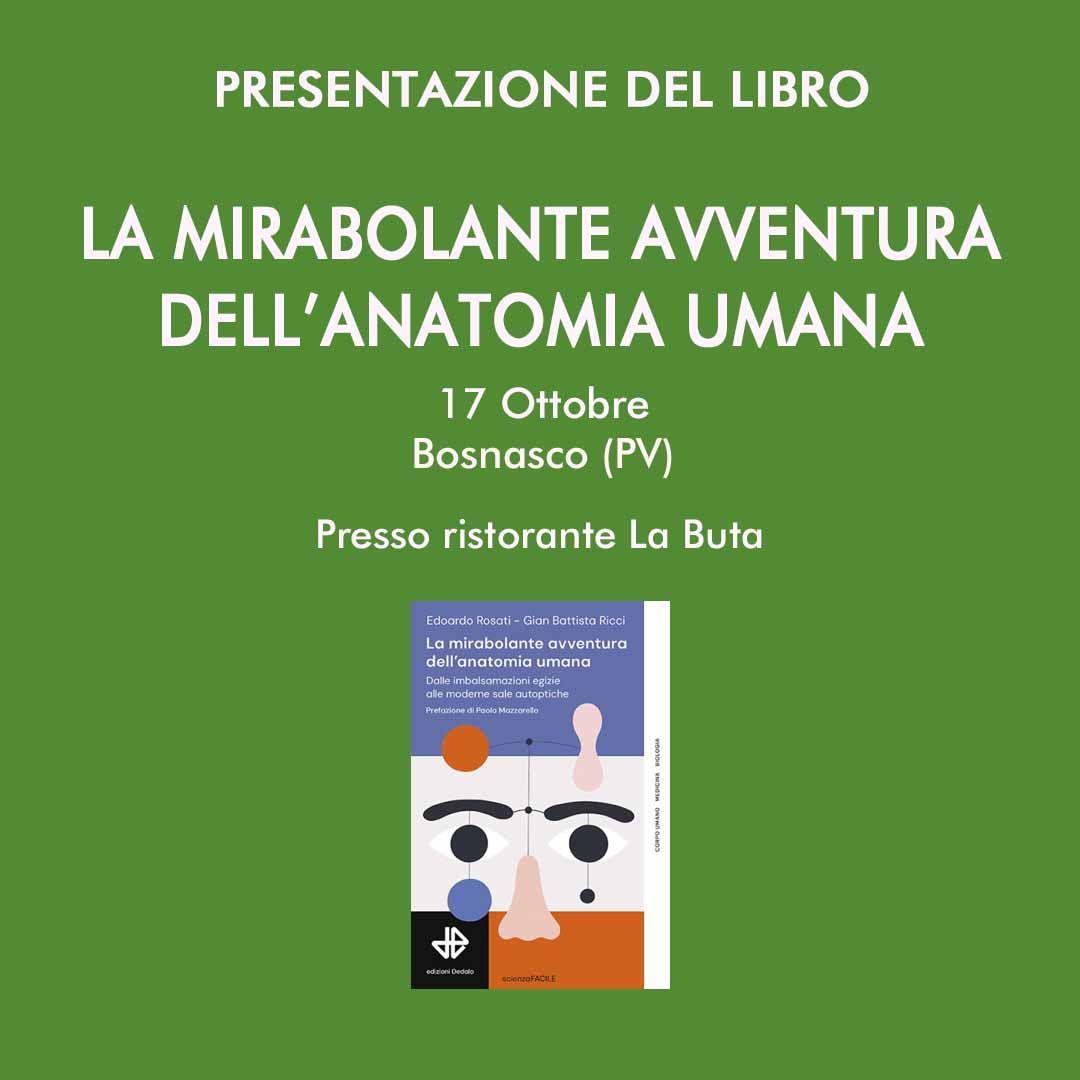 Presentazione del libro La Mirabolante Avventura dell'Anatomia Umana a Bosnasco