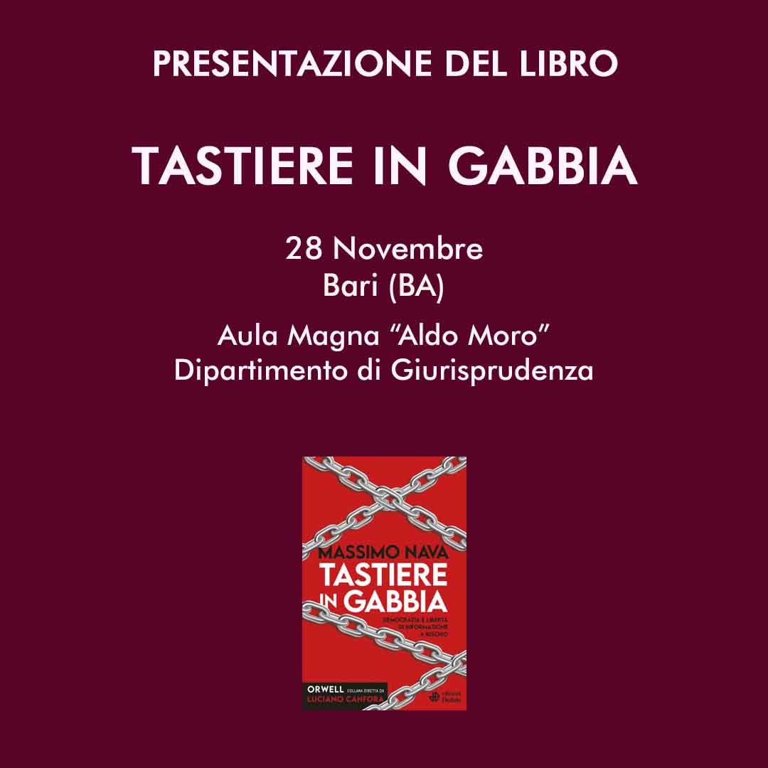 Presentazione del libro Tastiere in Gabbia a Bari