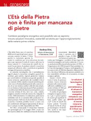 L'Età della Pietra non è finita per mancanza di pietre