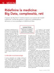 Ridefinire la medicina: Big Data, complessità, reti