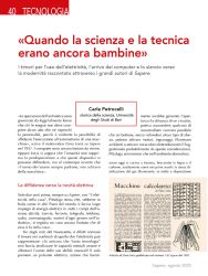 «Quando la scienza e la tecnica erano ancora bambine»
