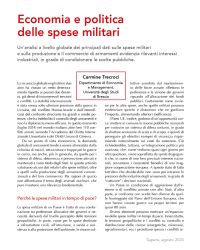 Economia e politica delle spese militari