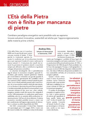 L'Età della Pietra non è finita per mancanza di pietre