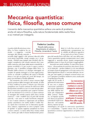 Meccanica quantistica: fisica, filosofia, senso comune