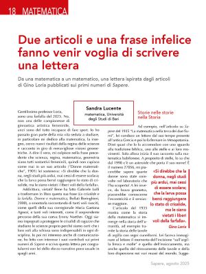 Due articoli e una frase infelice fanno venir voglia di scrivere una lettera