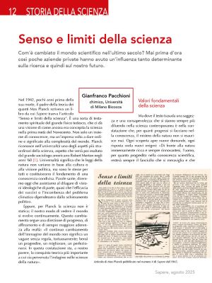 Senso e limiti della scienza